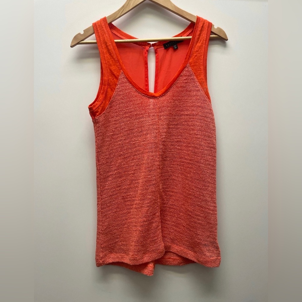 Sanctuary orange knit tank top size XS